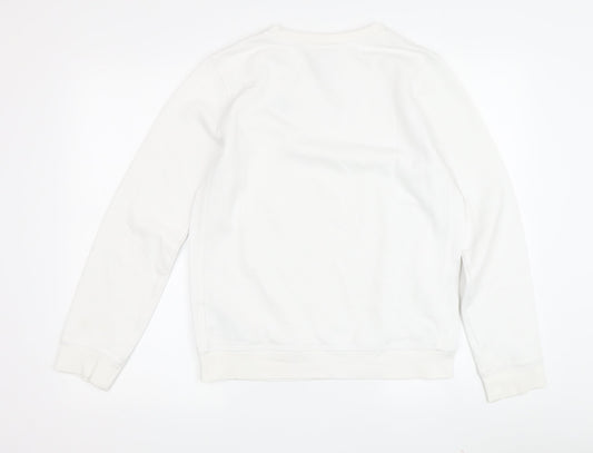 Nike Unisex White Logo Pullover Sweatshirt L