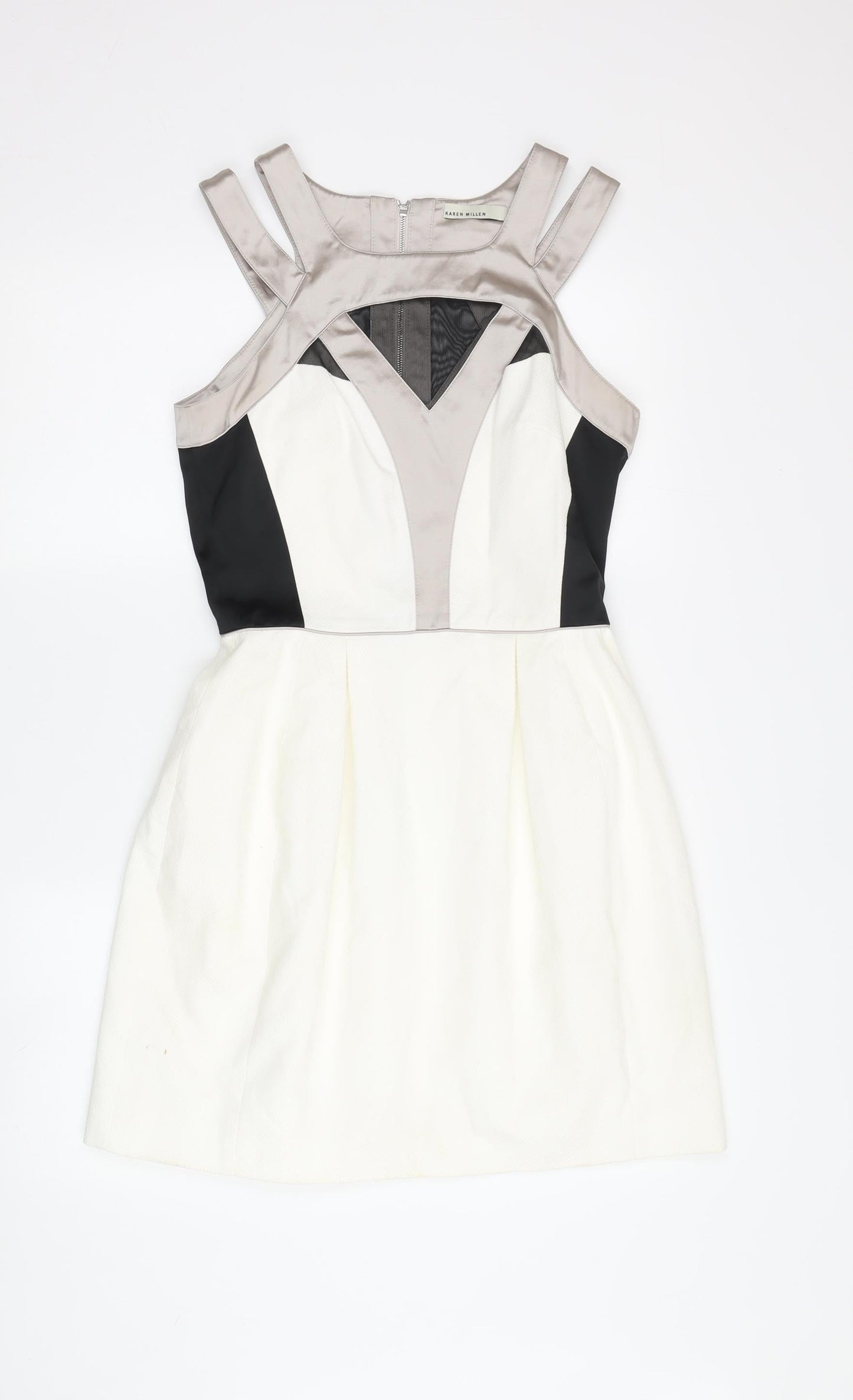 Karen Millen Women's Colourblock A-Line Dress Size 10
