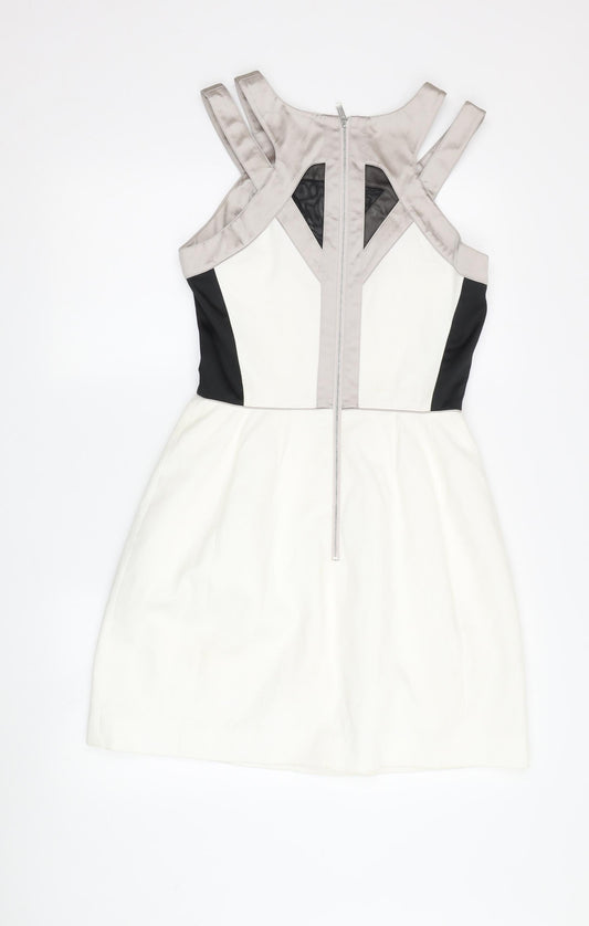 Karen Millen Women's Colourblock A-Line Dress Size 10