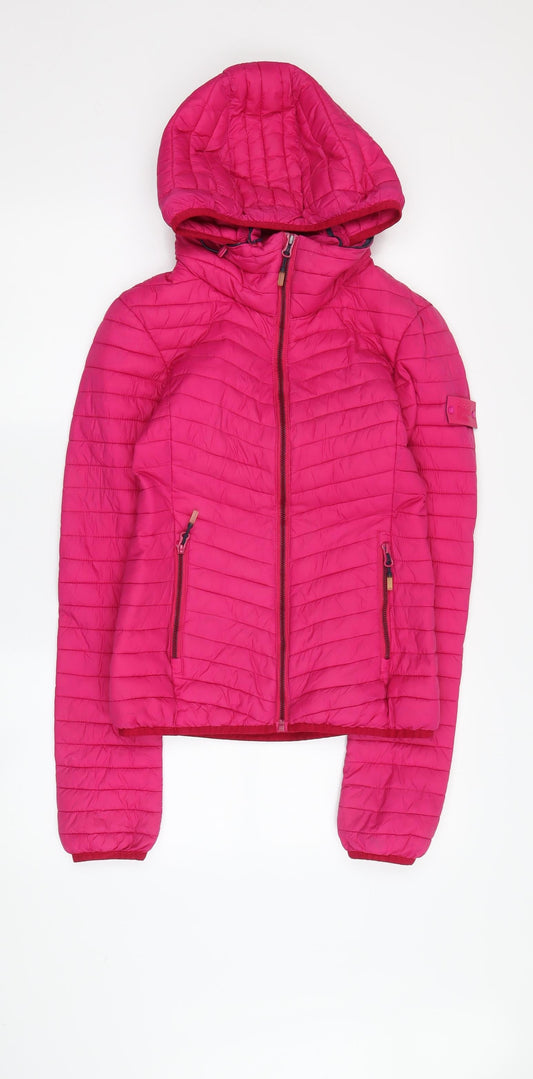 Superdry Women's Pink XS Puffer Jacket - Stylish and Sporty