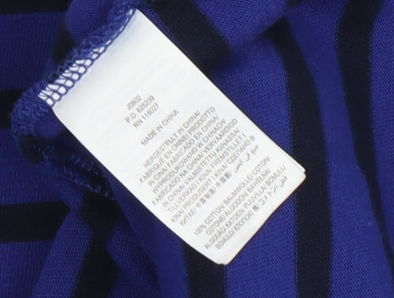 Boden Women's Blue Striped 3/4 Sleeve Dress