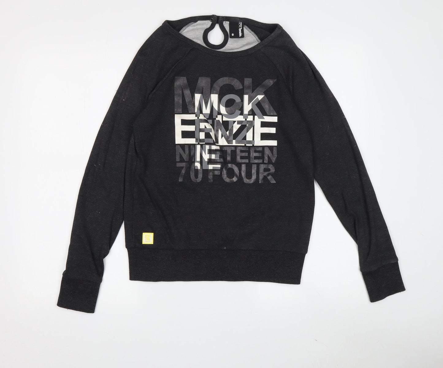 McKenzie Unisex Black Logo Sweatshirt Size 8