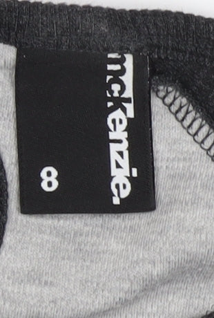 Unisex Adults UK 8 Regular McKenzie Black Pullover Sweatshirt