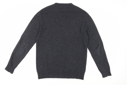 Jack Wills Men's Grey Wool Pullover M Jumper