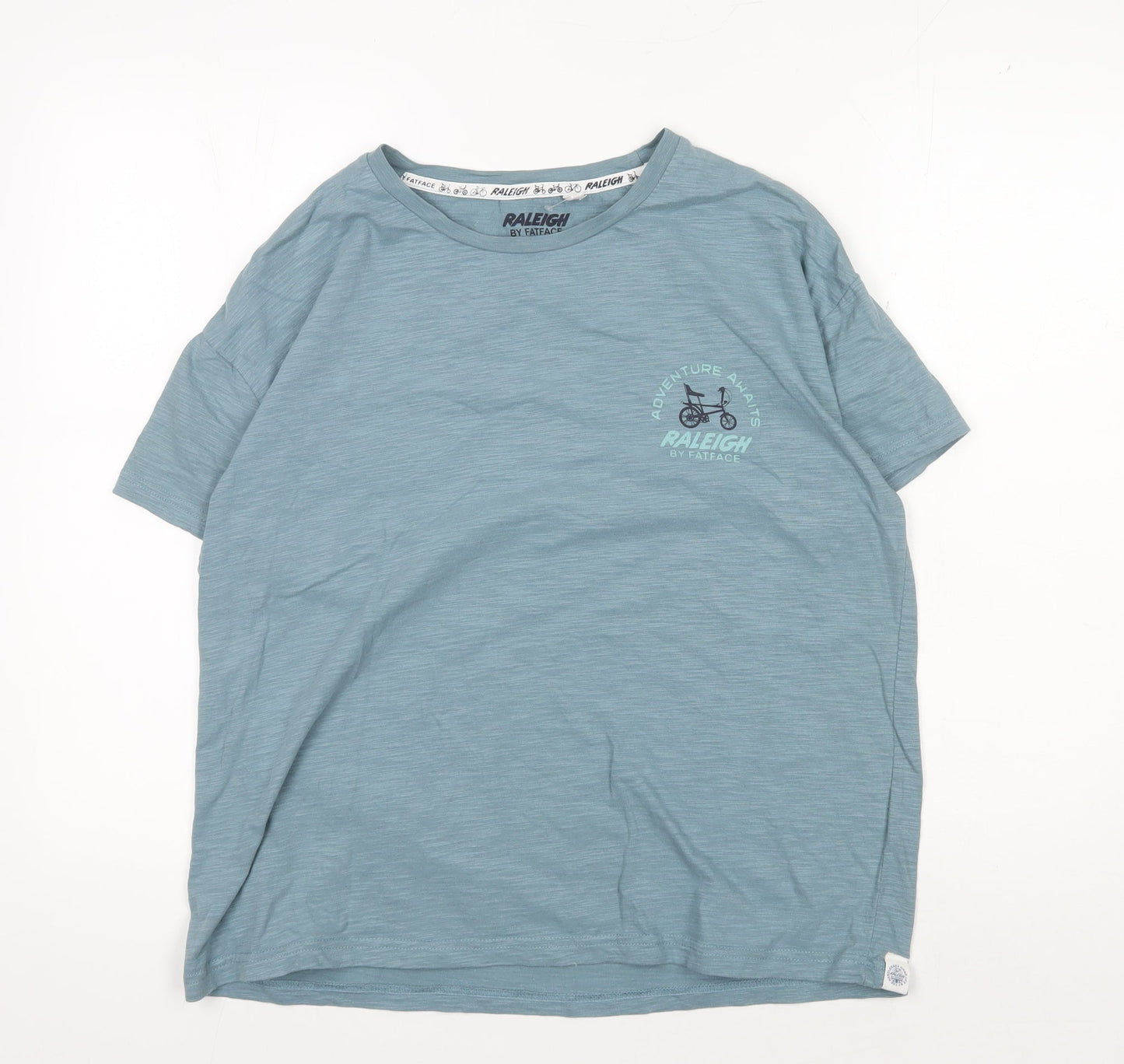FatFace Women's Blue Bicycle Graphic T-Shirt, Size 14