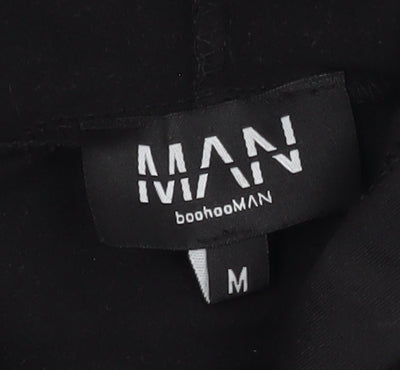 Brand and care label for boohooMAN Men's Black Full Zip Hoodie - M
