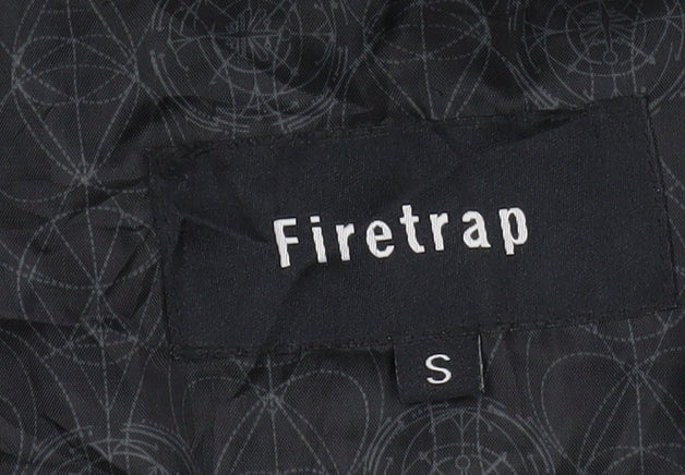 Firetrap Men's Black Hooded Puffer Jacket - Size S
