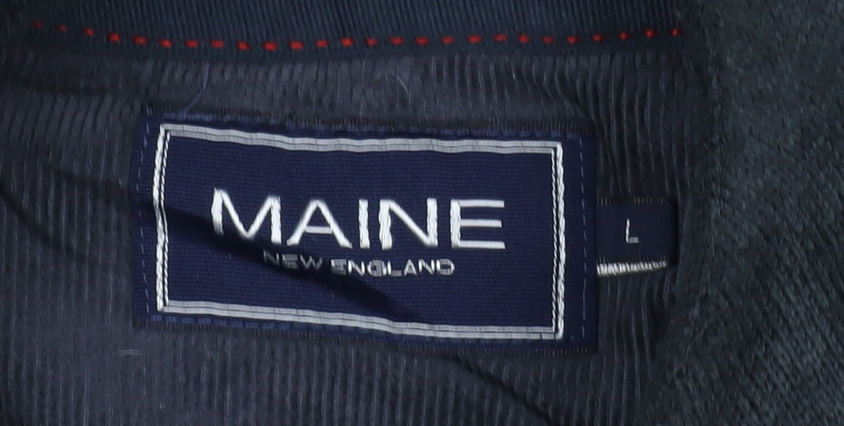Brand and care label for Maine New England Men's Black L jumper