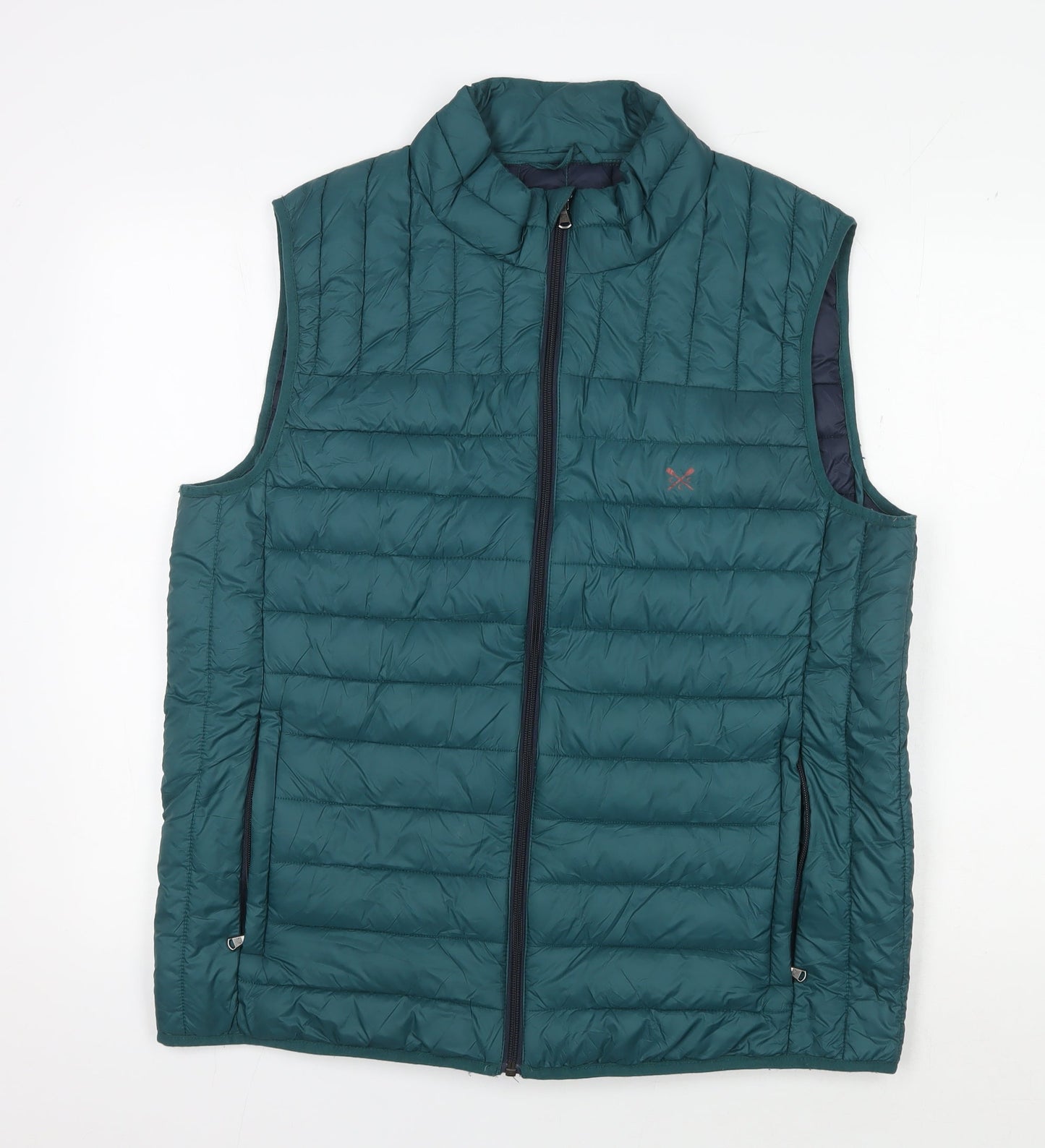 Crew Clothing Men's Green XL Puffer Waistcoat Zip