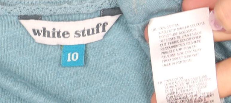 White Stuff Women's Blue Shift Dress, Size 10