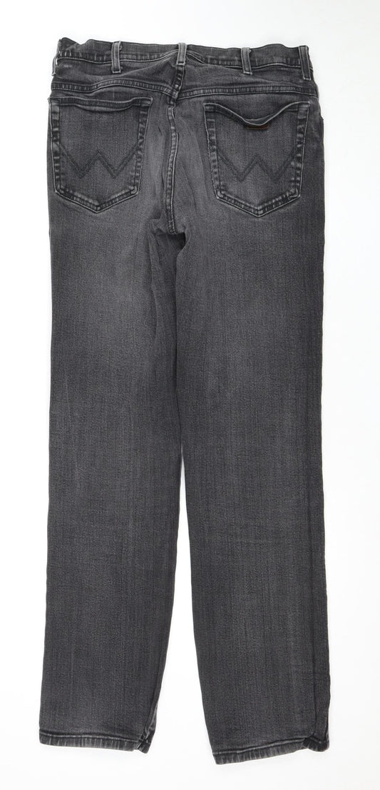 Wrangler Grey Straight Jeans, Large, Unisex