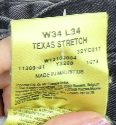 Wrangler Grey Straight Jeans, Large, Unisex