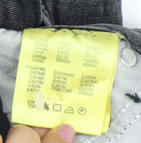 Wrangler Grey Straight Jeans, Large, Unisex