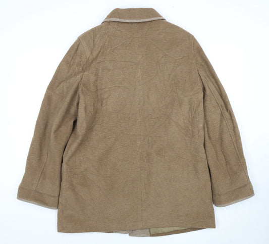 Honor Millburn Women's Beige Wool Mid-Length Coat