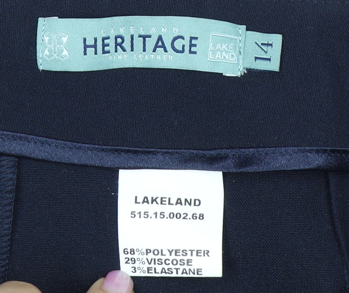 Lakeland Women's Black Straight Trousers Size 14