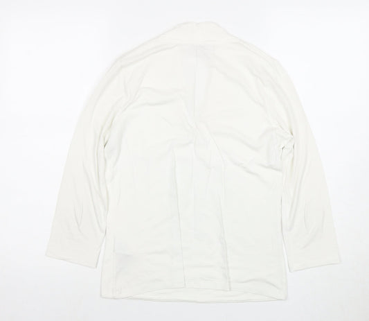 Hobbs Women's White Long Sleeve Blouse - Size S