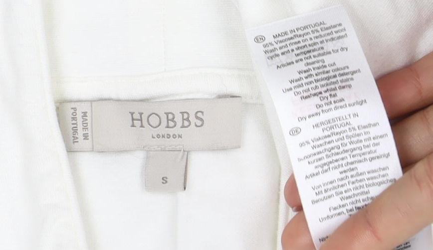 Hobbs Women's White Long Sleeve Blouse - Size S