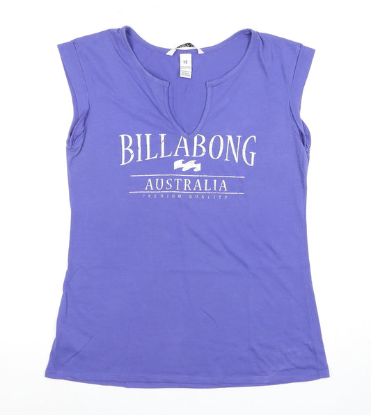 Billabong Women's Purple Sleeveless T-Shirt Size 12