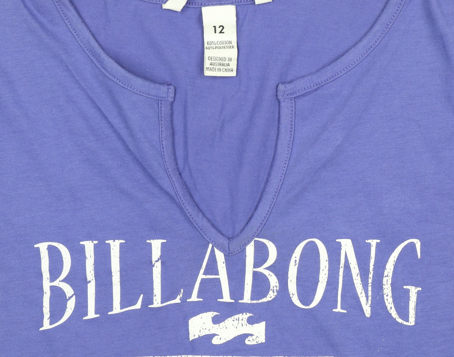 Billabong Women's Purple Sleeveless T-Shirt Size 12