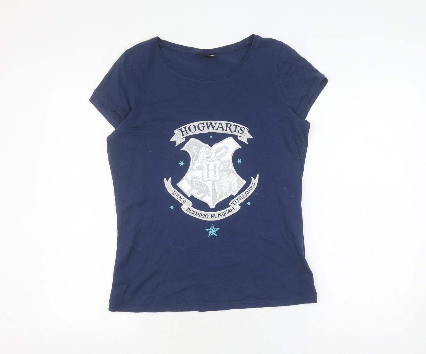 Harry Potter Women's Blue T-Shirt, S, Casual, All Seasons