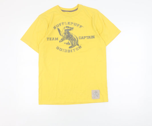 Harry Potter Yellow S T-Shirt Men Quidditch Wizardry