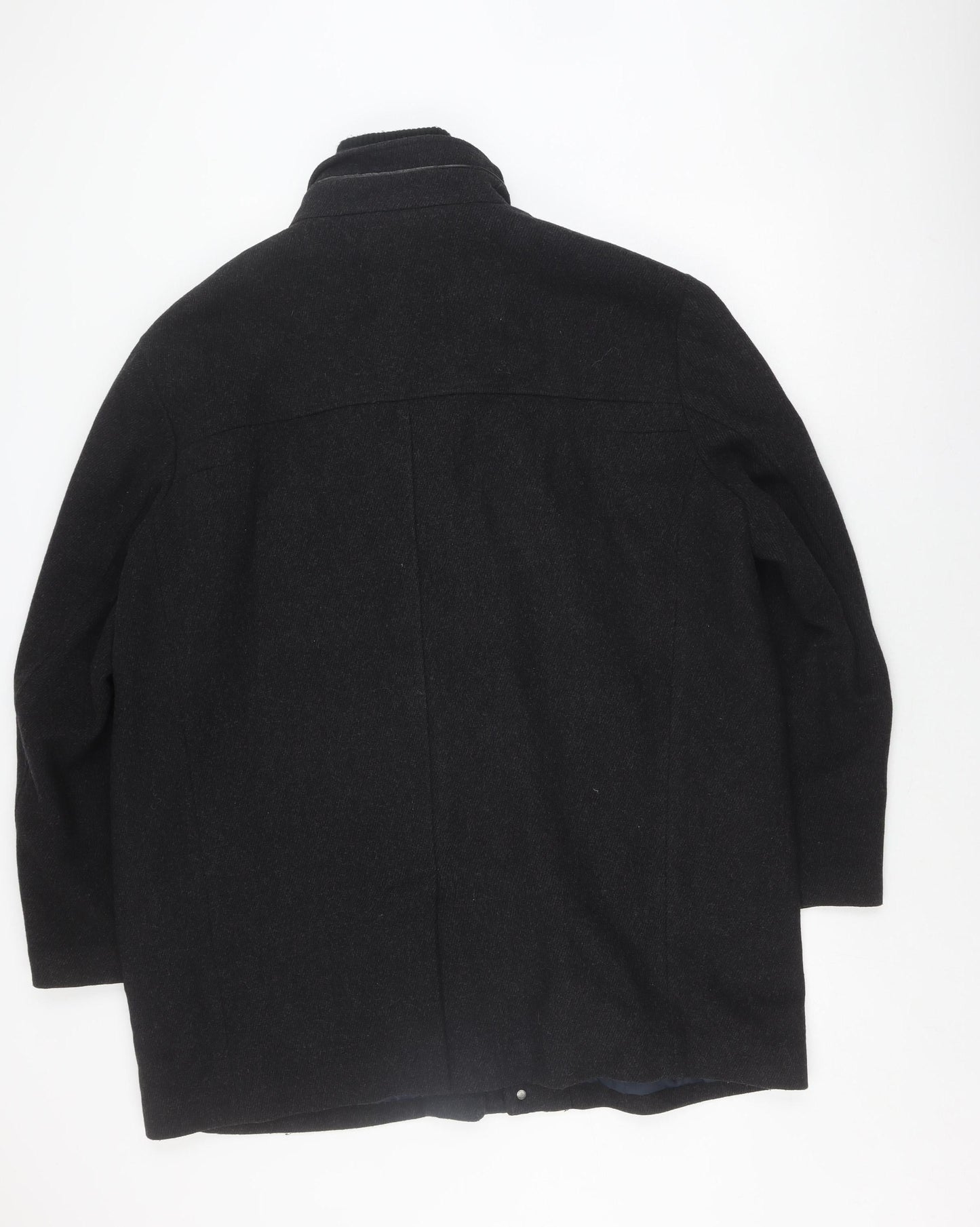 Calvin Klein Men's Black XL Wool Jacket, Zipped Pockets