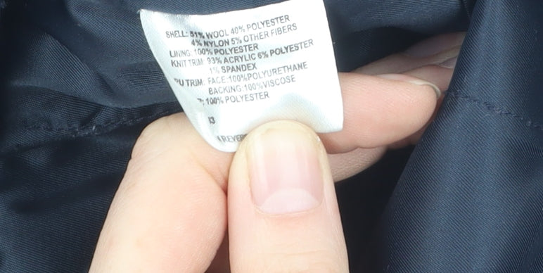 Calvin Klein Men's Black XL Wool Jacket, Zipped Pockets