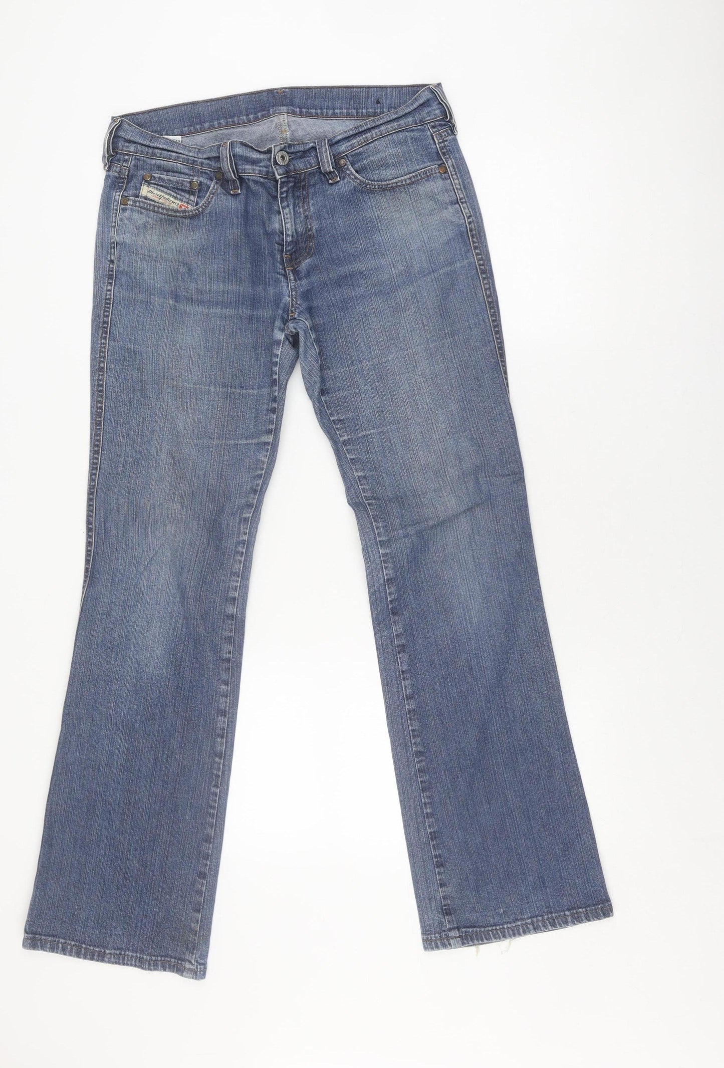 Diesel Women's Blue Straight Jeans Size M Comfortable Denim
