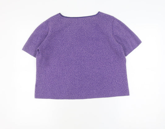Womens UK Size L Jacques Vert Purple Acrylic Blend Blouse