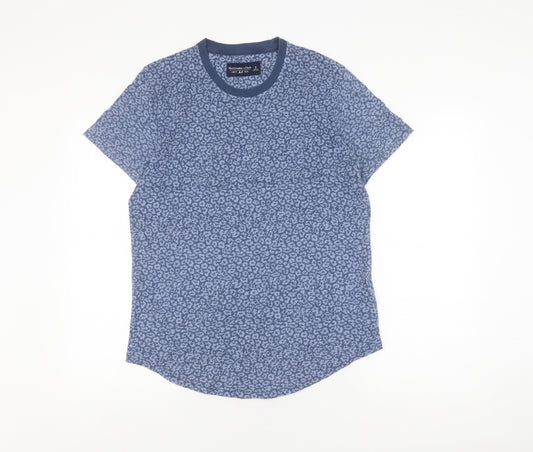 Abercrombie & Fitch Women's Blue Floral T-Shirt, Size S