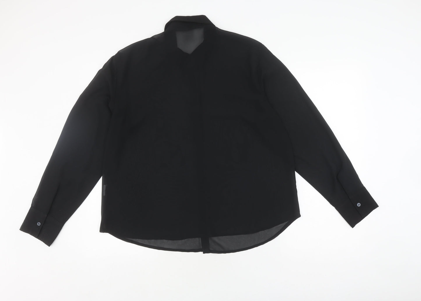 Abercrombie & Fitch Women's Black Button-Up Shirt L