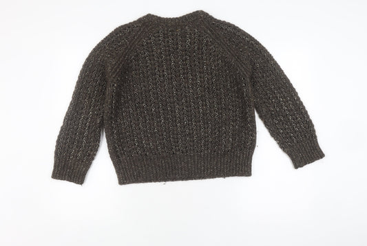 Massimo Dutti Women’s Brown Wool Blend Pullover XS