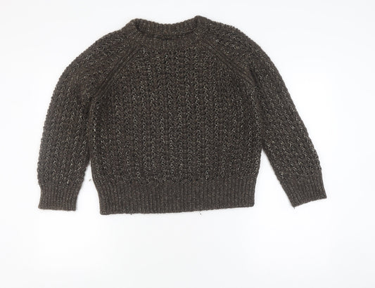 Massimo Dutti Women’s Brown Wool Blend Pullover XS