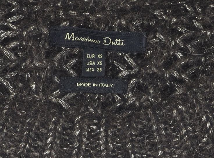 Massimo Dutti Women’s Brown Wool Blend Pullover XS