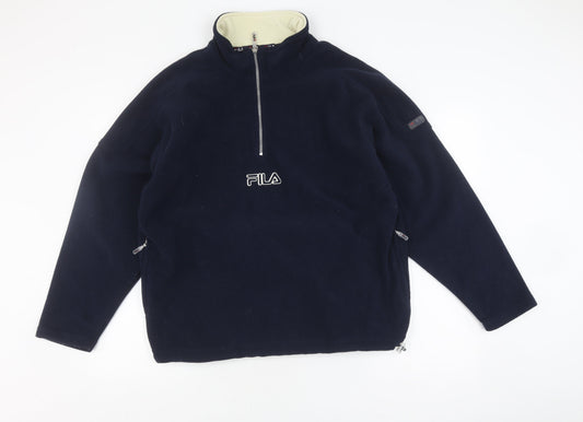 Fila Men's Blue Fleece Sweatshirt S High Neck