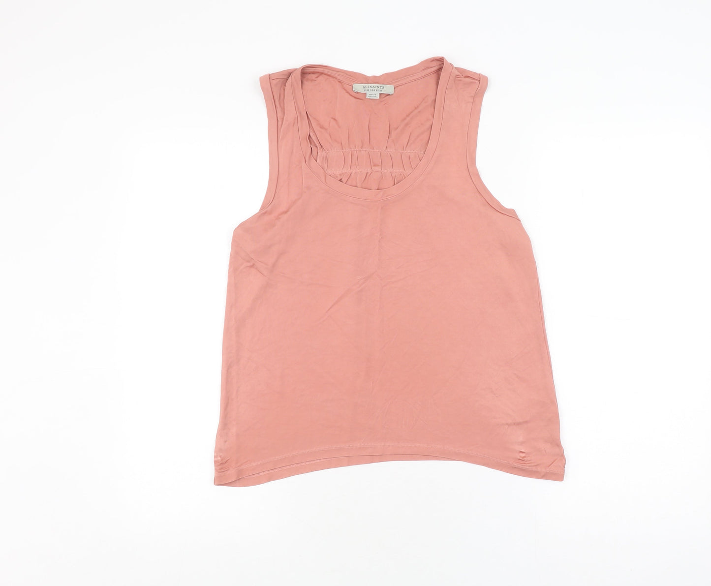 AllSaints Women's Pink Viscose Camisole Tank Top Size 10