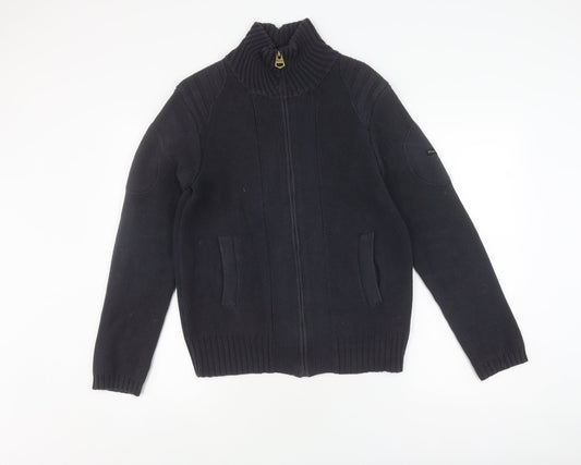 Firetrap Men's Black High Neck Full Zip Jumper S