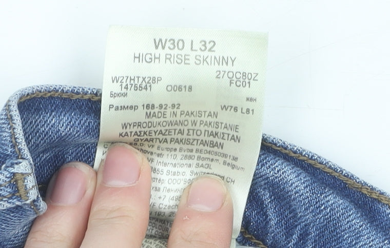 Wrangler Women's Blue Skinny High Rise Jeans Size 10