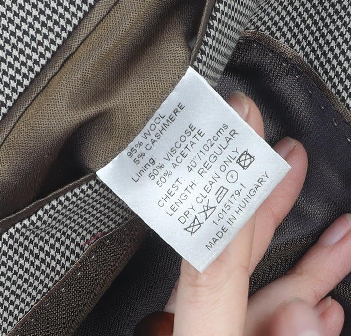 Daniel Hechter Grey Blazer, Men's, Size 40R