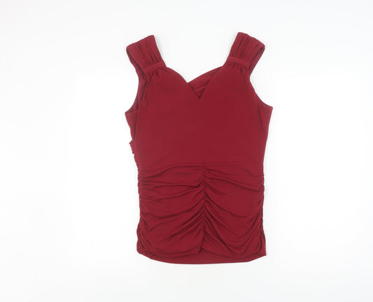 Alexon Women's Red Wrap Sleeveless Top, Size M