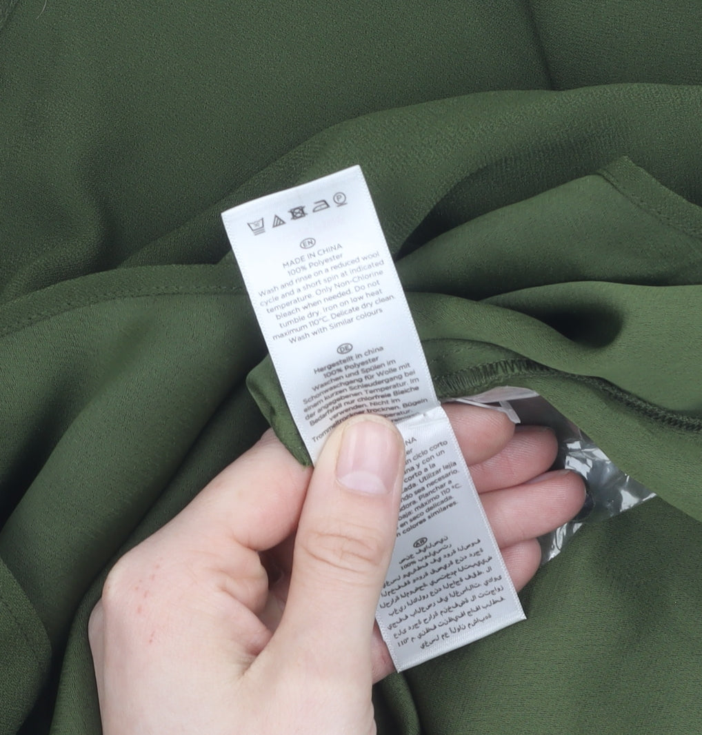 Hobbs Women's Green Blouse, Size 10, Flared Sleeve