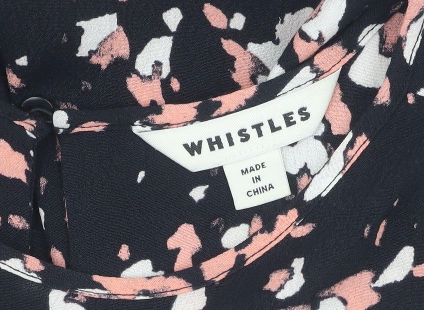 Whistles Women's Multicoloured Blouse, Size 14, Puff Sleeve