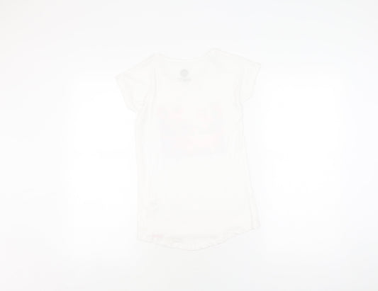 Hot Tuna Girls White Graphic Print T-Shirt 9-10 Years
