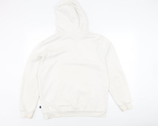 Puma Men's White Pullover Hoodie M Logo Graphic