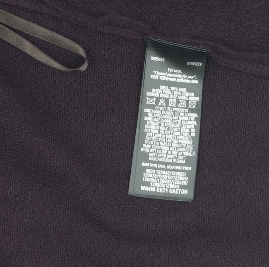 Ted Baker Women's Purple Wool Cardigan Size 6