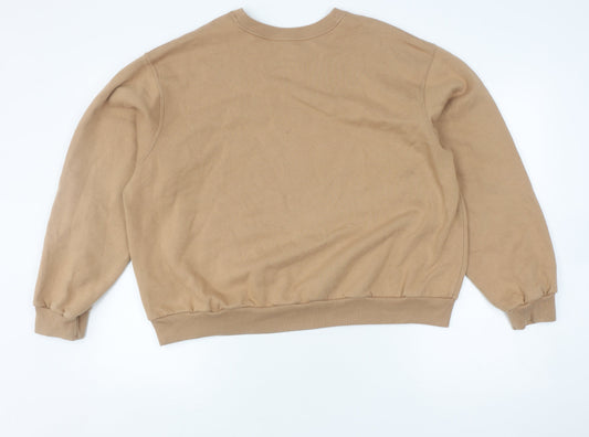 Hollister Unisex Brown Pullover Sweatshirt L