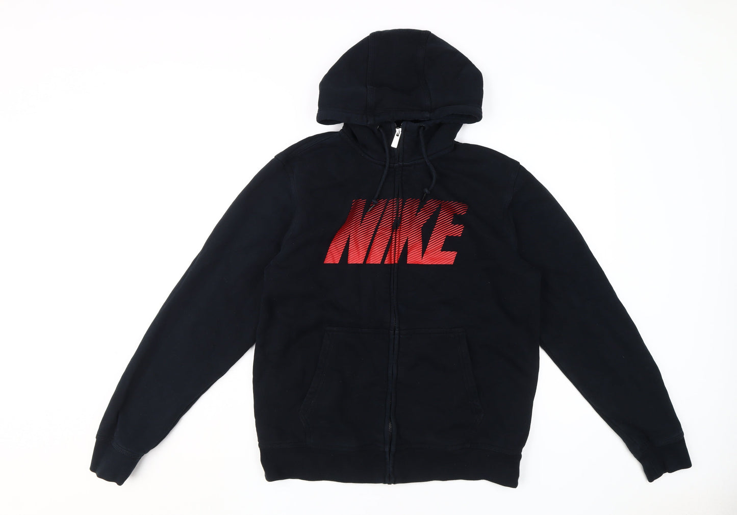 Nike Men's Black Full Zip Hoodie, Medium, Logo Design