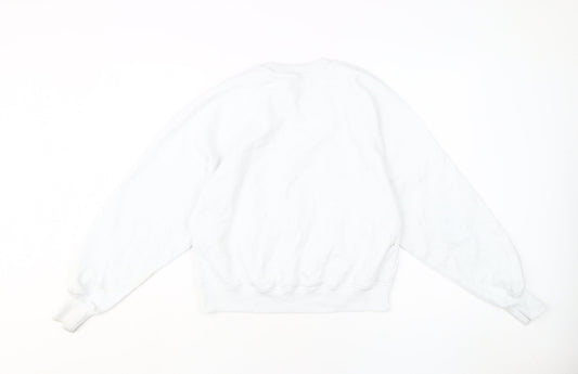 Unisex Adults White Music Graphic Sweatshirt XS