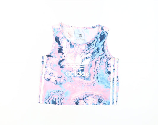 Teenss UK Size S adidas Multicoloured Polyester Tank