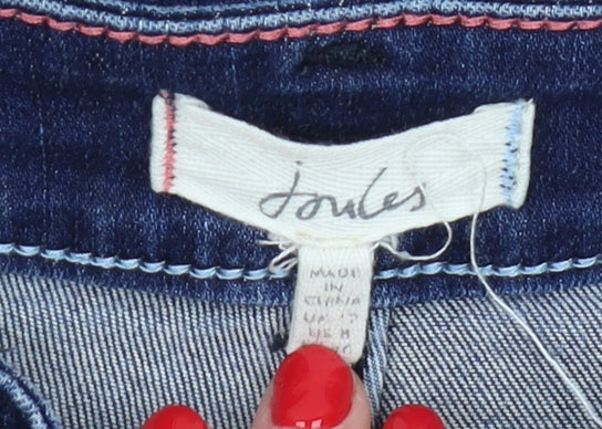 Joules Women's Blue Straight Jeans - M Size, Dark Wash